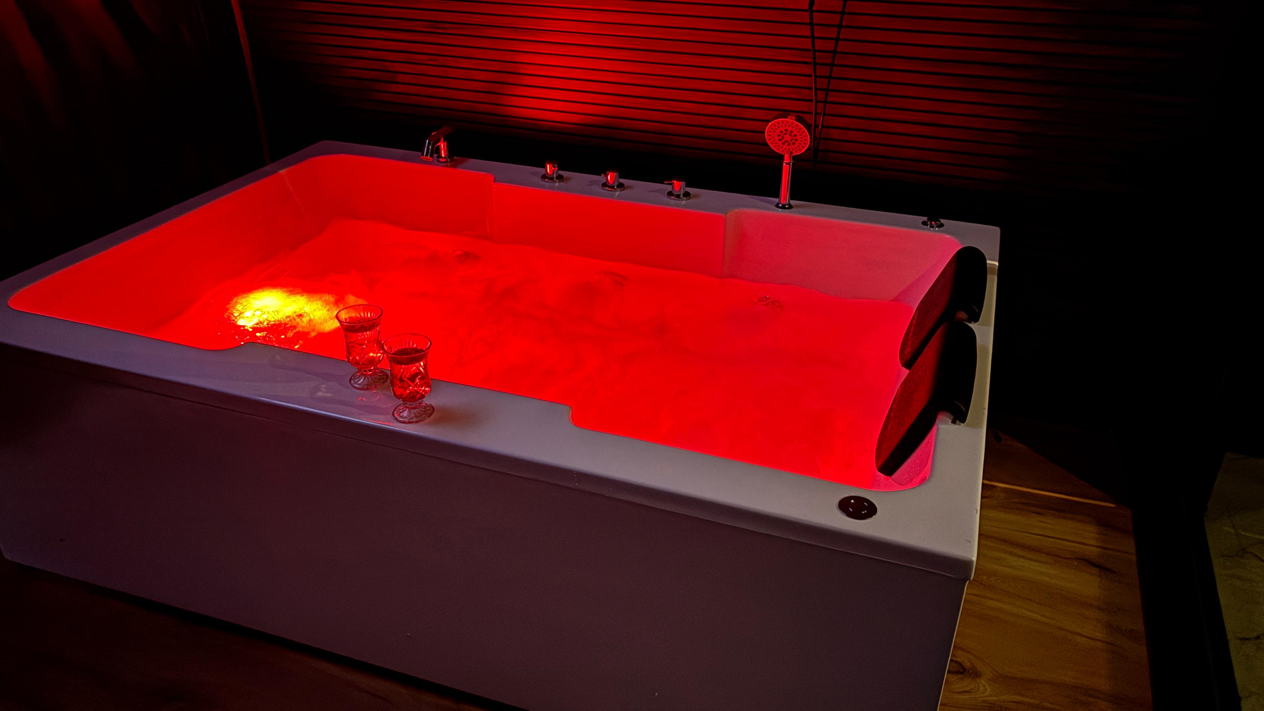 Luxury cottages at Pawna Lake with lake view and sunset